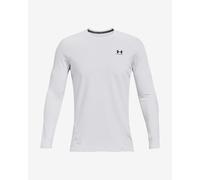 T-shirt Under Armour ColdGear Fitted Logo manche longue blanc - L