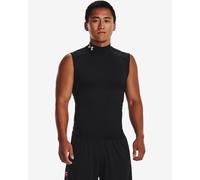 Under Armour Men's HeatGear Armour Compression Mock Sleeveless , Black (001)/White , Medium