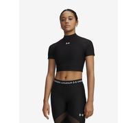 Under Armour HeatGear Crop Mock SS Tee-shirt L Noir