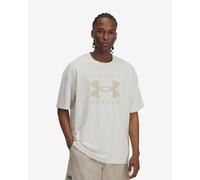 T-shirt Under Armour Heavyweight Oversized Branded manche courte beige clair - M