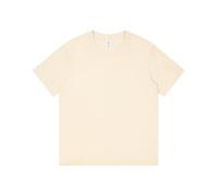 T-Shirt Uni pour Homme Heavy Cotton Men's Short Sleeve T Shirt Solid Color Summer Bottom Half Long Fleece(Apricot Yellow,XL)