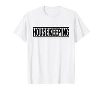 T-Shirt Uniforme de Service de ménage T-Shirt Graphique avec Valeur, Homme, Blanc, M