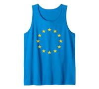 T-Shirt Union Européenne Drapeau UE Bleu Jaune Etoiles Débardeur