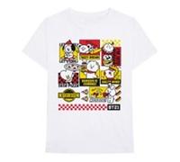 T-Shirt Unisex BTS BT21 Bite Fast Food Blanc