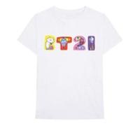 T-Shirt Unisex BTS BT21 Doodle Letters Blanc