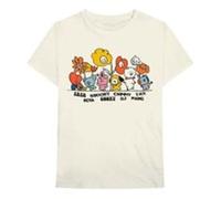 T-Shirt Unisex BTS BT21 Hippie Flowers Beige