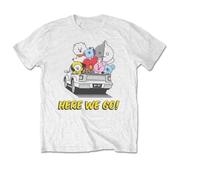 T-shirt Unisex Here We Go Taille L Blanc