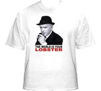 T Shirt Unisex Minder'S Arthur Daley 'The World is Your Lobster' Tee Shirt White XL