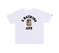 T-Shirt Unisexe À Col Rond en Coton Ample pour Jeunes T-Shirt À Manches Courtes pour Jeunes avec Imprimé Camouflage Et Animaux De Bande Dessinée Style Campus-Color-2||XX_l