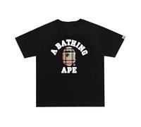 T-Shirt Unisexe À Col Rond en Coton Ample pour Jeunes T-Shirt À Manches Courtes pour Jeunes avec Imprimé Camouflage Et Animaux De Bande Dessinée Style Campus-Color-1||x_l