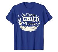 T-shirt unisexe avec imprimé « Every Child Matters » - T-shirt de déclaration de soutien aux communautés indigènes - Orange Day Awareness, Style_x02 Bleu, 3XL