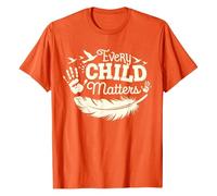 T-shirt unisexe avec imprimé « Every Child Matters » - T-shirt de déclaration de soutien aux communautés indigènes - Orange Day Awareness, Style_x04 Orange, XXL