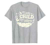 T-shirt unisexe avec imprimé « Every Child Matters » - T-shirt de déclaration de soutien aux communautés indigènes - Orange Day Awareness, Style_x03 Gris, 3XL