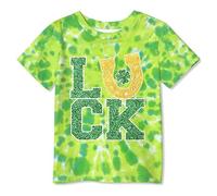 T-shirt unisexe avec inscription « Happy St Patrick » pour enfants - Motif léprechaun vert - Col rond - Lucky Irish Funny Shamrock - Cadeau pour garçons et filles - 0 à 13 ans, 28-vert, 5-6 ans