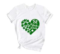T-shirt unisexe avec inscription « Happy St Patrick » pour enfants - Motif léprechaun vert - Col rond - Lucky Irish Funny Shamrock - Cadeau pour garçons et filles - 0 à 13 ans, E, 6-7 ans