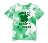 T-shirt unisexe avec inscription « Happy St Patrick » pour enfants - Motif léprechaun vert - Col rond - Lucky Irish Funny Shamrock - Cadeau pour garçons et filles - 0 à 13 ans, 27-vert, 5-6 ans