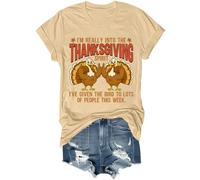 T-shirt unisexe avec inscription « Im Really Into The Thanksgiving Spirit », kaki, XL