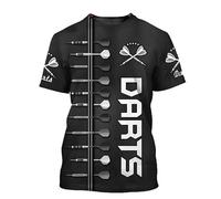 T-Shirt Unisexe Dart Dart Chemises imprimées 3D pour Hommes Femmes Fun Teams Dart Shirt Joueurs Cadeaux O-Neck Casual Hip Hop Pullover Tops