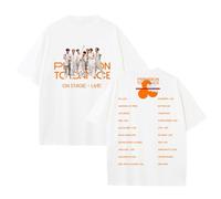 T-Shirt Unisexe en Coton avec Motif Permission to Dance on Stage-Live(B-White,XL)