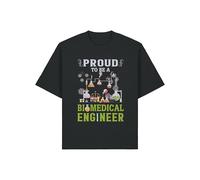 T-shirt unisexe en coton épais avec inscription « Proud to Be A Biomedical Engineer Chemistry Lab », Noir , XS Grande taille Taille tall