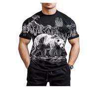 T-Shirt Unisexe Imprimé Numérique 3D Astronaute Méduse Espace Coupe Ample Oversize Léger Respirable Col Rond Manches Courtes Été Décontracté Streetwear Tendance Grandes Tailles