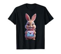 T-Shirt Unisexe Motif Lapin Tenant Une Lettre d'amour T-Shirt