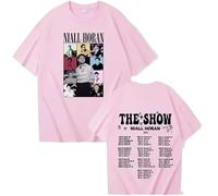 T-Shirt Unisexe Niall Horan Coton Hip Hop Manches Courtes The Show Live on Tour T-Shirt Imprimé Harajuku Oversized Tops Hommes Femmes-Pink||m