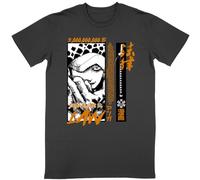 T-Shirt Unisexe One Piece Trafalgar D. Law éco-Responsable (FR/ES, Alpha/Lettres, M, Taille Normale, Taille Normale, Noir)