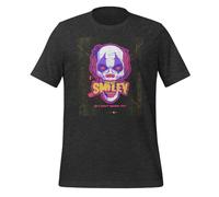 T-shirt unisexe pour adulte effrayant avec smiley « He's Right Behind You », Gris foncé, M