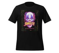 T-shirt unisexe pour adulte effrayant avec smiley « He's Right Behind You », Noir , XS