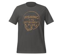 T-shirt unisexe pour adulte « Fishing is My Retirement Plan », asphalte, 4XL