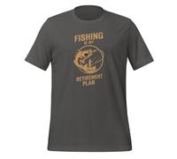 T-shirt unisexe pour adulte « Fishing is My Retirement Plan Fishing », asphalte, 3XL