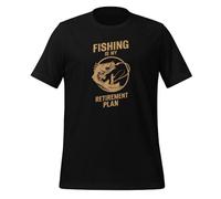 T-shirt unisexe pour adulte « Fishing is My Retirement Plan Fishing », Noir , XS