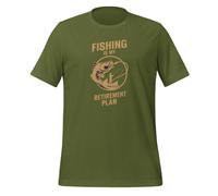 T-shirt unisexe pour adulte « Fishing is My Retirement Plan Fishing », vert olive, XXL