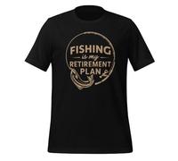T-shirt unisexe pour adulte « Fishing is My Retirement Plan », Noir , S