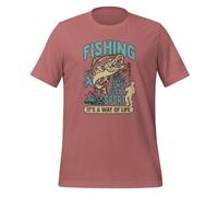 T-shirt unisexe pour adulte « Fishing is Not Just A Sport It's Way of LifeFishi ng Enthusiast », mauve, XL