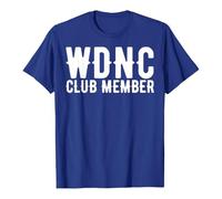 T-shirt unisexe pour membres du club avec imprimé WDNC - T-shirt décontracté de style universitaire - Haut de déclaration pour les initiés et les amis, Style_j02 Bleu, XL