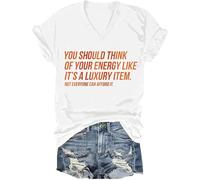 T-shirt unisexe « You Should Think of Your Energy Like Its A Luxury Item Shirt Self Worth Self Care », Blanc-V, M