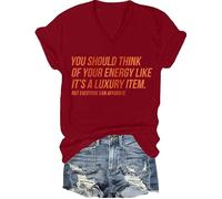 T-shirt unisexe « You Should Think of Your Energy Like Its A Luxury Item Shirt Self Worth Self Care », Bordeaux-V, M