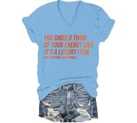 T-shirt unisexe « You Should Think of Your Energy Like Its A Luxury Item Shirt Self Worth Self Care », Carolina Blue-v, M
