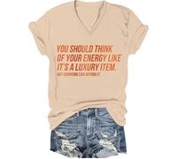 T-shirt unisexe « You Should Think of Your Energy Like Its A Luxury Item Shirt Self Worth Self Care », Kaki-V, M