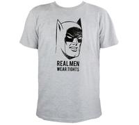 T-Shirt - UNITED LABELS - Batman - Modèle Real Man - 100% coton - Gris - Manches courtes M