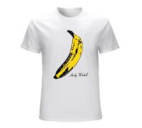 T-Shirt Uomo Andy Warhol Banana The Velvet Under Ground & Nico Rock E Pop Art White L