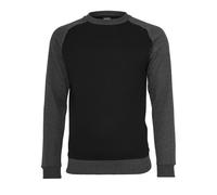 Urban Classics Pull col rond Raglan 2-tone Noir/Anthracite M
