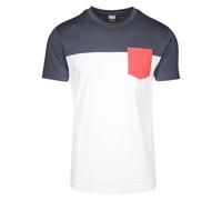 Urban Classics T-shirt 3-Tone Pocket Tee Bourgogne/Cha/Gris S