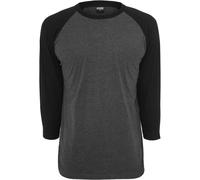Urban Classics – T-shirt Homme Raglan contrasté manches 3/4 – Multicolore (Cha/Blk 314) – M EU