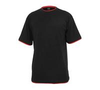 Urban Classics T-shirt Contrast Tall Tee Homme Noir/Rouge Taille L
