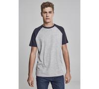 Urban Classics T-Shirt Raglan Contrast Homme T-Shirt Manches Courtes Gris chiné/Marine M