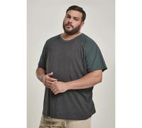 Urban Classics - T-shirt Raglan Contrast Homme - Manches courtes Anthracite/Vert L
