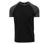 Urban Classics T-shirt Raglan Contrast Homme Manches courtes Noir/Anthracite M